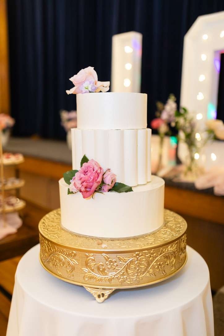 Tiered wedding cake