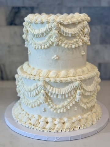 Tiered wedding cake